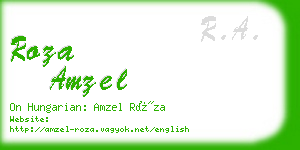roza amzel business card